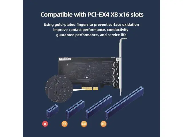 Alt view image 5 of 7 - 2.5Ggb Gigabit Network Card PCIe X4 Quad-Port 2500Mbps Ethernet Adapter - with RTL8125B Chip 4 RJ45 Ports LAN NIC Cards, Support ESXi, Soft Routing, PXE Boot, Network Aggregation Server