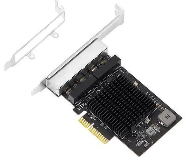 Main image of 2.5 Gigabit 4 Port PCIe RJ45 10/100/1000/2500Mbps 8125B Chip 4 Port Gigabit Networking Card Adapter for Desktop