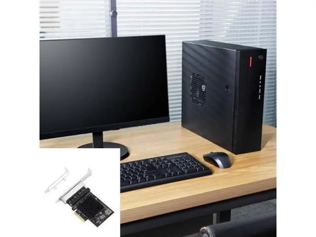Alt view image 4 of 7 - 2.5 Gigabit 4 Port PCIe RJ45 10/100/1000/2500Mbps 8125B Chip 4 Port Gigabit Networking Card Adapter for Desktop