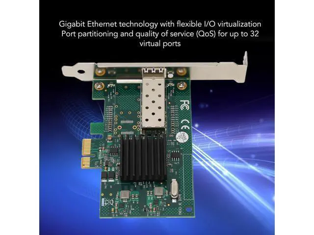 Alt view image 2 of 7 - PCIe X1 Single SFP Port Network Card, 1000Mbps LC Port, PCI Express Ethernet LAN Adapter, Supports Freebsd, VMWare ESXi, 7/8/10, Server 2008/2012/2016, with