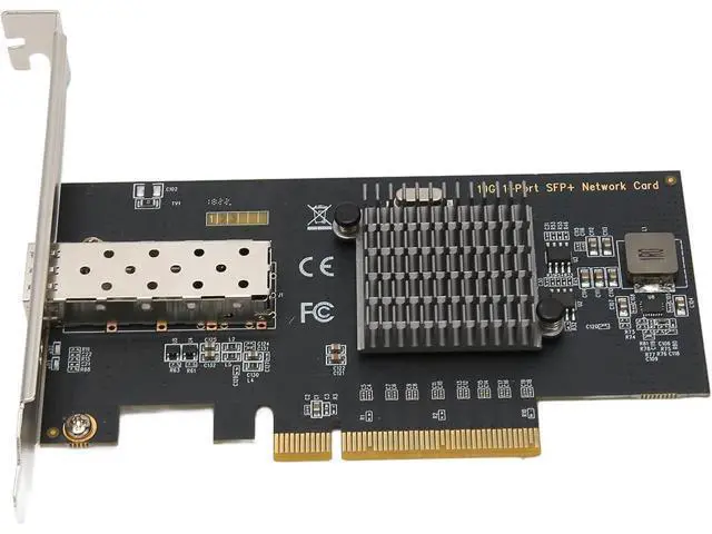 Alt view image 7 of 7 - 10Gb PCIE NIC Network Card, Single SFP Port, 82599EN Controller, PCI Express Ethernet LAN Adapter, Compatible with Multiple OS, 10/100/1000/10000Mbps Transfer Rate