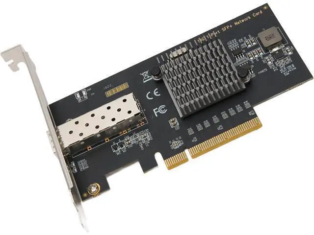 Alt view image 6 of 7 - 10Gb PCIE NIC Network Card, Single SFP Port, 82599EN Controller, PCI Express Ethernet LAN Adapter, Compatible with Multiple OS, 10/100/1000/10000Mbps Transfer Rate