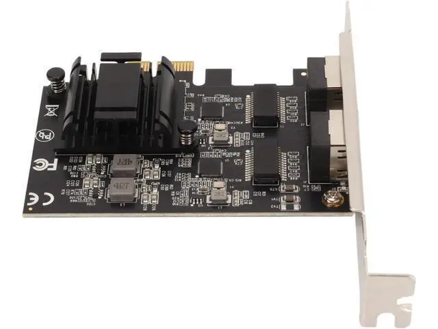 Alt view image 6 of 7 - Dual Port PCIe Network Card, 2.5ase T PCIe Internet Adapter with RTL8125BG Chip, 2500 1000 100Mbps Ethernet Card for Desktops PC Servers, Wide Compatibility with d Linux
