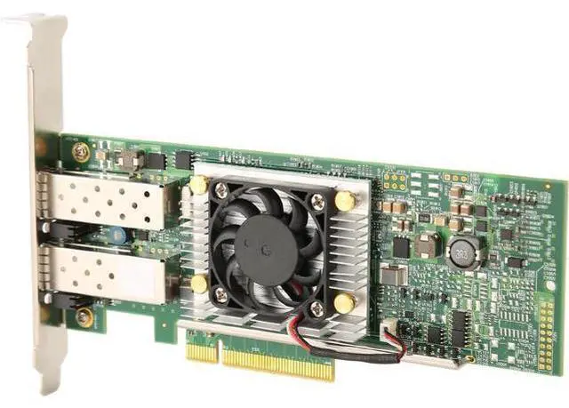 Main image of 10Gb PCIE NIC Network Card, Dual SFP Port, with BCM57810 Controller, PCIe X8 Ethernet Converged Network Adapter with Cooling Fan, Fast Heat Dissipation