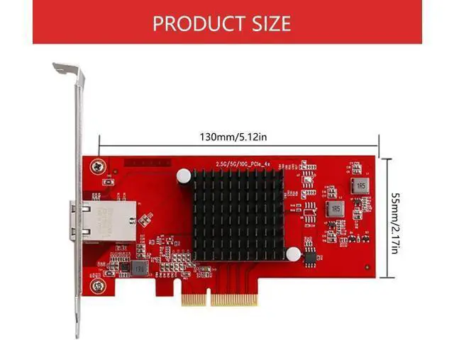 Alt view image 5 of 7 - PCIExpress3.0 Ethernet Card for Desktop 10G 5Gbps 2.5Gbps Multiple Gigabit Networking Adapters Stable Performances
