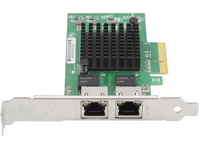 Alt view image 2 of 7 - PieceIe Networking Card PieceIE Ethernet Adapter Two Port RTL8125B Chip Low Power Consumption for Fast Speed Networking Expans