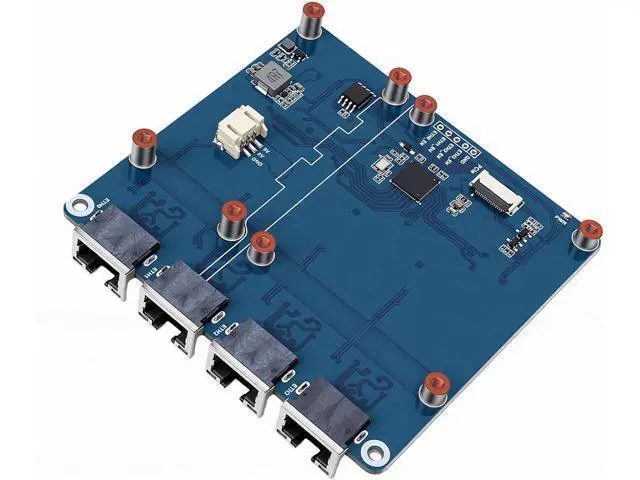 Alt view image 2 of 7 - PCIe to Gigabit ETH Board, 4-Channel Gigabit Ethernet Adapter, PCI Express Network Card with RJ45 Ports, Ideal for 5, Plug and Play, No Driver Required