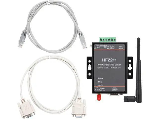 Alt view image 5 of 7 - Serial Port Server Ethernet Converter RS232 RS485 RS422 Gateway with MIPS MCU 5 36VDC Wide Voltage Range for Industrial Automation Network Communication