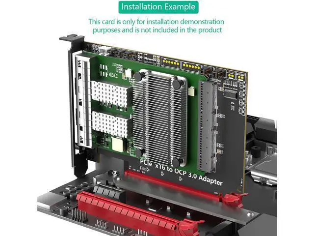 Alt view image 2 of 7 - Fast Speed PCIe 5.0 X16 to OCP NIC3.0 Adapter Card for 25G 100Gbps Ethernet Efficient Networking
