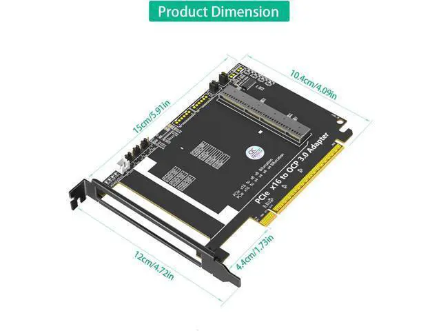Alt view image 4 of 7 - Fast Speed PCIe 5.0 X16 to OCP NIC3.0 Adapter Card for 25G 100Gbps Ethernet Efficient Networking