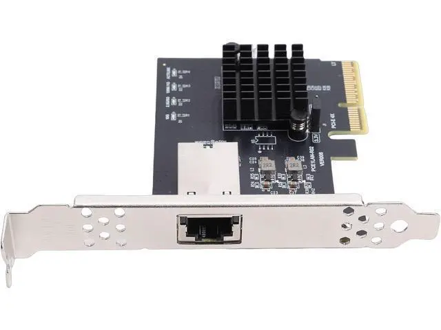 Alt view image 3 of 7 - Generic PCIe 4X Efficient Gigabit Network Card for Desktop, Server, and NAS 10Gbps Ethernet Adapter, Stable Connection for Enterprise Users Material: PCB