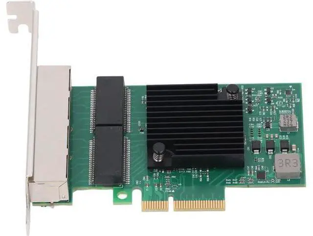 Main image of PCIe X4 Gigabit Network Card, 4 Port 1000Mbps Ethernet Adapter, for Desktop PC, Workstation, Server with 8 LED Indicators, Supports Wins Server, VMware