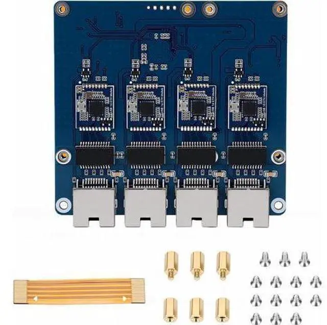 Alt view image 6 of 7 - PCIe to Gigabit ETH Board, 4-Channel Gigabit Ethernet Adapter, PCI Express Network Card with RJ45 Ports, Ideal for 5, Plug and Play, No Driver Required