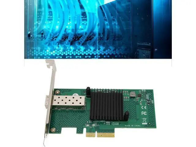 Alt view image 2 of 7 - 10000Mbps PCIe Network Card with 82599EN Chip, Gigabit Ethernet Server Adapter, PCI Express X4 Interface, SFP LC Optical Connectivity, Supports Multiple OS for Stable Long Distan