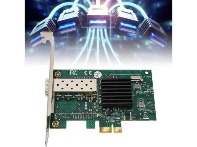 Alt view image 2 of 7 - PCIe X1 Single SFP Port Network Card, 1000Mbps LC Port, PCI Express Ethernet LAN Adapter, Compatible with Linux, Featuring Gigabit Ethernet Technology, Energy Efficient