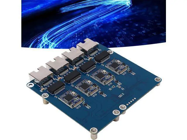 Alt view image 2 of 7 - Cosiki PCIe to 4 2.5G ETH Board, Plug and Play 2.5G Ethernet Adapter with RTL8156 Chipset for Rasp Pi 5 Device, Top Bottom Mounting Options