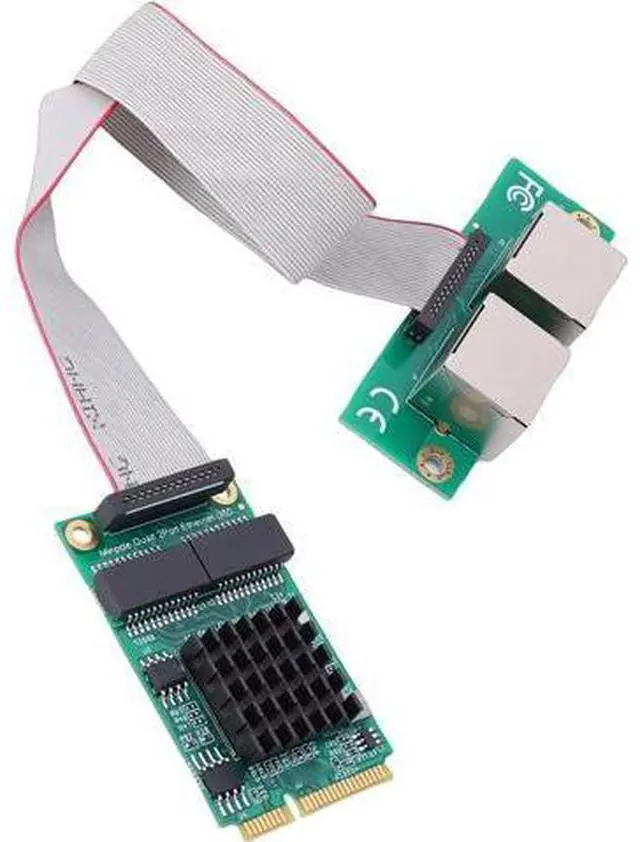 Alt view image 5 of 7 - Fabater Mini PCIe Gigabit Ethernet Adapter, Dual RJ45 Ports 10 100 1000Mbps I350 Controller, Industrial Grade Ethernet Adapter with Low Profile Bracket for Industrial PCs Single Board