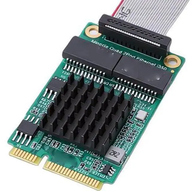 Alt view image 7 of 7 - Fabater Mini PCIe Gigabit Ethernet Adapter, Dual RJ45 Ports 10 100 1000Mbps I350 Controller, Industrial Grade Ethernet Adapter with Low Profile Bracket for Industrial PCs Single Board