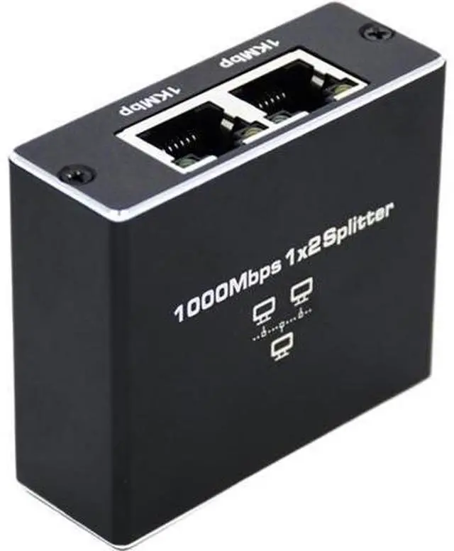 Main image of Ethernet Splitter 1 to 2 Gigabit Network Card High Speed 1000mbps Rj45 Ethernet Splitter Adapter Network Extension Connector