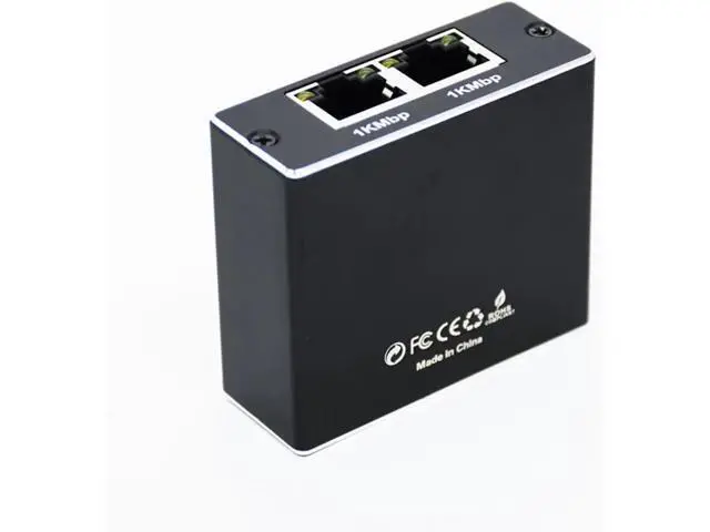 Alt view image 3 of 5 - Ethernet Splitter 1 to 2 Gigabit Network Card High Speed 1000mbps Rj45 Ethernet Splitter Adapter Network Extension Connector