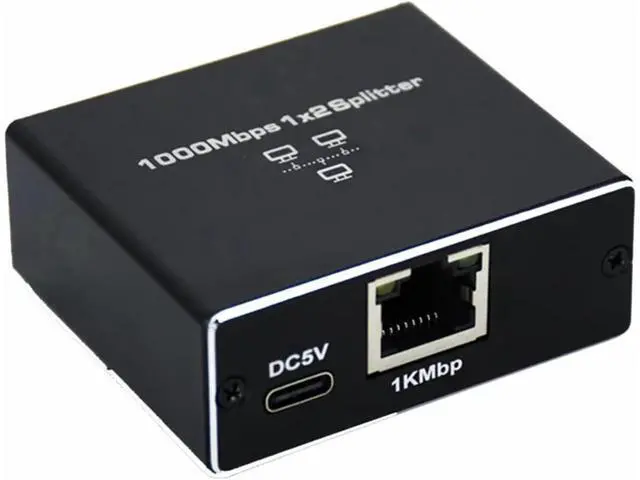Alt view image 5 of 5 - Ethernet Splitter 1 to 2 Gigabit Network Card High Speed 1000mbps Rj45 Ethernet Splitter Adapter Network Extension Connector