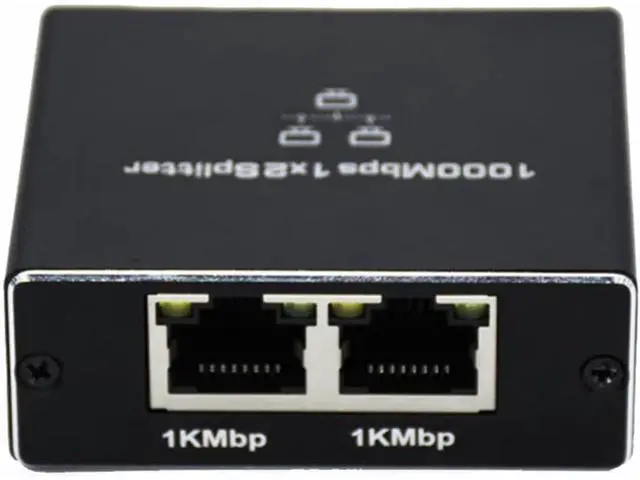 Alt view image 4 of 5 - Ethernet Splitter 1 to 2 Gigabit Network Card High Speed 1000mbps Rj45 Ethernet Splitter Adapter Network Extension Connector