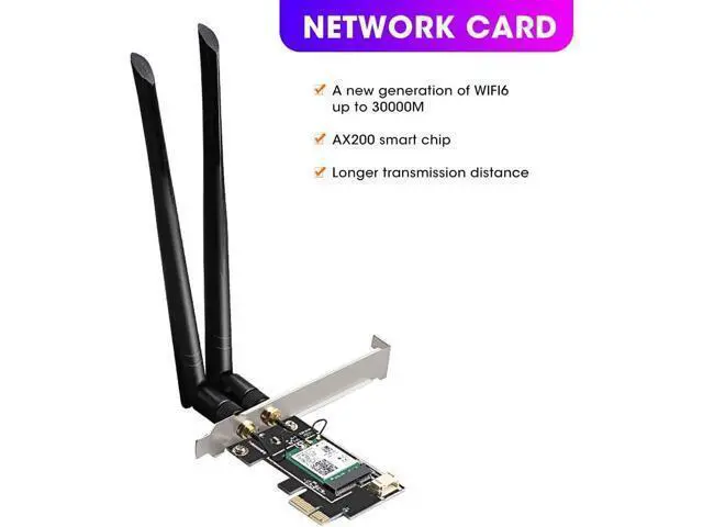 Alt view image 6 of 7 - Antenna Wireless WiFi Network Adapter Card for Inel AX200
