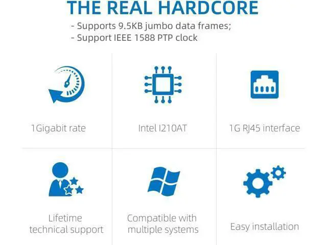 Alt view image 2 of 5 - PCIe x4 Dual-Port 1G Ethernet Network Adapter