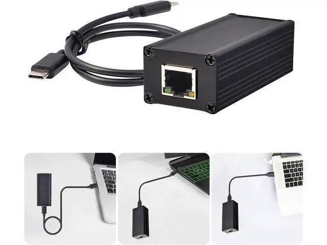 Alt view image 2 of 7 - 1000Mbps Gigabit PoEs Ethernet Adapter Type C to RJ45 Converters for Data Transmission PoEs Ethernet Adapter