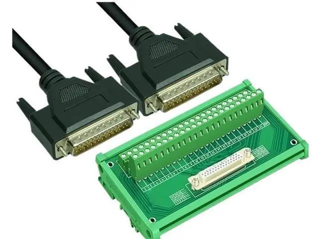 Alt view image 2 of 6 - HDB44 D-Sub Rail Mount Interface Module, DB44 Female Breakout Board, DB44 Female to Terminal Block DB44 Splitter(HL-FX-DB44M)