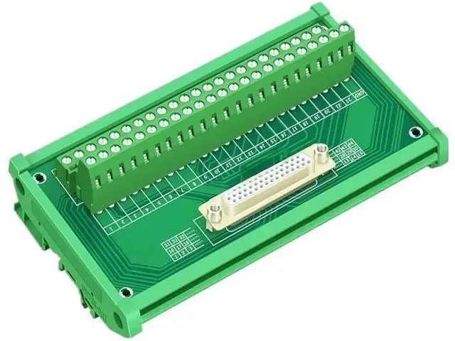 Alt view image 4 of 6 - HDB44 D-Sub Rail Mount Interface Module, DB44 Female Breakout Board, DB44 Female to Terminal Block DB44 Splitter(HL-FX-DB44M)