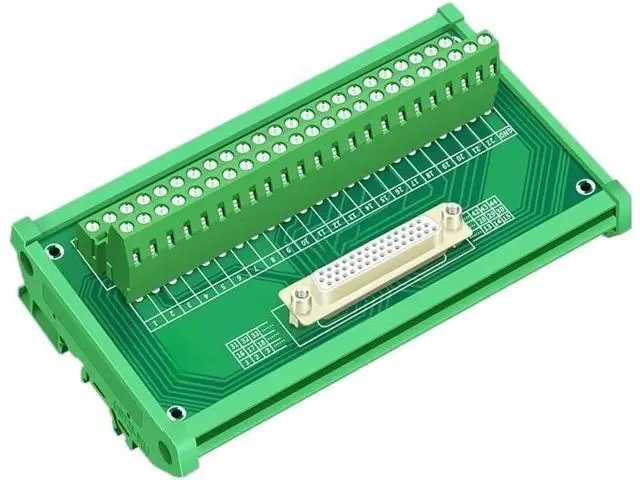 Alt view image 5 of 6 - HDB44 D-Sub Rail Mount Interface Module, DB44 Female Breakout Board, DB44 Female to Terminal Block DB44 Splitter(HL-FX-DB44M)