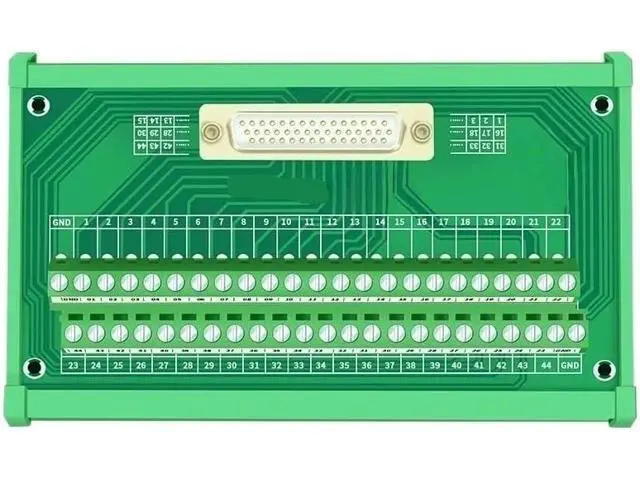 Alt view image 6 of 6 - HDB44 D-Sub Rail Mount Interface Module, DB44 Female Breakout Board, DB44 Female to Terminal Block DB44 Splitter(HL-FX-DB44M)