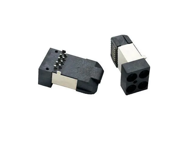 Alt view image 7 of 7 - RJ45 Network Connector Modular Plug, cat.5e 8-Pin Ethernet Plug with Gold-Plated Contacts, Black Housing for PCB 10PCS per Bag