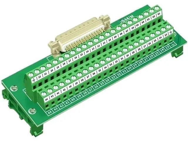 Alt view image 2 of 7 - Sample Rail Mounting DB44 D-Sub DIN Rail Mount Interface Module Horizontal Type(Silver)