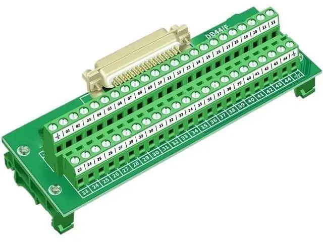 Alt view image 3 of 7 - Sample Rail Mounting DB44 D-Sub DIN Rail Mount Interface Module Horizontal Type(Silver)