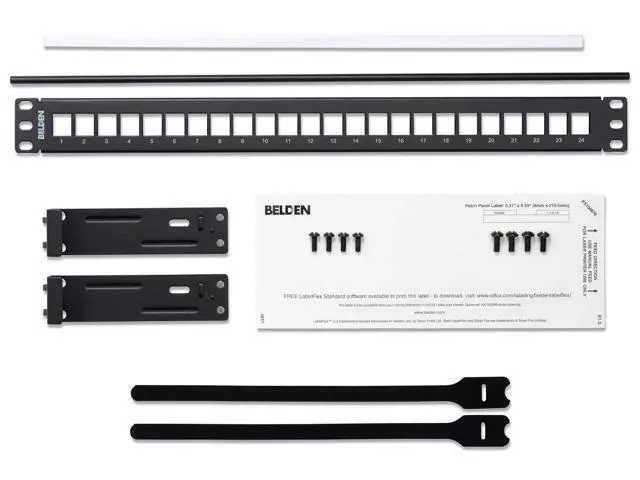 Alt view image 4 of 5 - BELDEN AX103114 24PORT, CAT5E/6; CONNECTOR TYPE:MODULAR PATCH PANEL; PRODUCT RANGE:KEYCONNECT SERIES; NO. OF PORTS:24PORTS; LAN CATEGORY:CAT5E, CAT6; RACK U HEIGHT:1U ROHS COMPLIANT: YES, MODULAR, PAT
