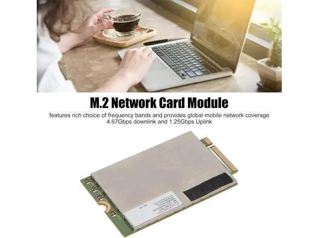 Alt view image 2 of 7 - FM350-GL 5G LTE M.2 Network Card Module, WCDMA 4x4 MIMO GNSS Network Card, 4.67Gbps Downlink 1.25Gbps Uplink, Network Card for X360 830 840 850 G7 Laptop