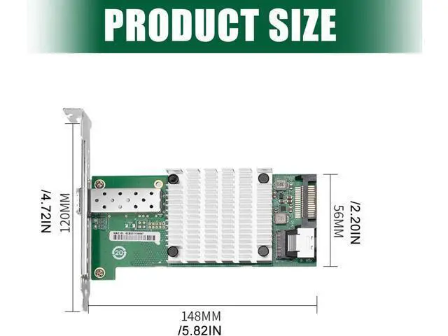 Alt view image 6 of 7 - 10Gbps Fiber Networking Card to SFP+ 82599 Chip Single Port 10GbE Fiber Module Networking Card for Desktop