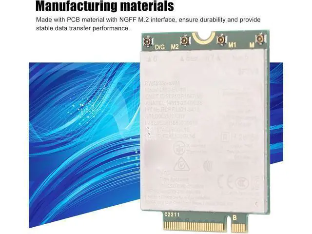Alt view image 3 of 7 - 4G LTE Module Network Card, L860 GL 16 DW5823E ESIM NGFF M.2 with 1Gbps Internet Speed for Latitude 3440 3540 7440, 4G LTE Network Card for Precision 3480 3581, Multiple Bands