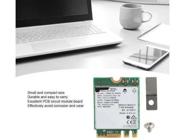 Alt view image 3 of 7 - Wireless Card, Supports Wi Fi 6e Three Frequencies, PCB Circuitry Module Board for Windows 10 11, Linux, Chrome OS