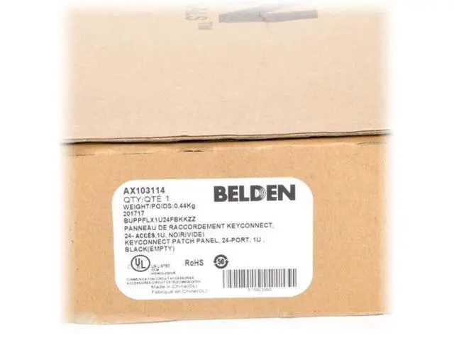 Alt view image 3 of 5 - BELDEN AX103114 24PORT, CAT5E/6; CONNECTOR TYPE:MODULAR PATCH PANEL; PRODUCT RANGE:KEYCONNECT SERIES; NO. OF PORTS:24PORTS; LAN CATEGORY:CAT5E, CAT6; RACK U HEIGHT:1U ROHS COMPLIANT: YES, MODULAR, PAT