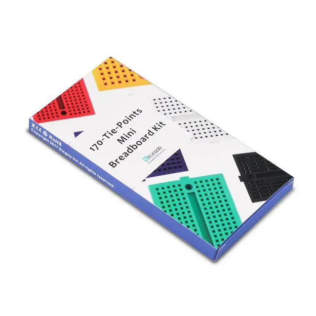 Alt view image 7 of 7 - ELEGOO Mini Breadboard Kit 6-Pack, 170-Point Solderless Prototype Boards