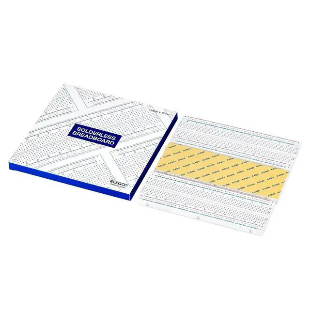 Alt view image 3 of 6 - ELEGOO 3pcs Breadboard 830 Point Solderless Prototype PCB Board Kit