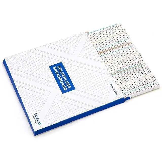 Alt view image 4 of 7 - ELEGOO 4PC Solderless Breadboard Kit, 830 & 400 Tie Points Prototype Board