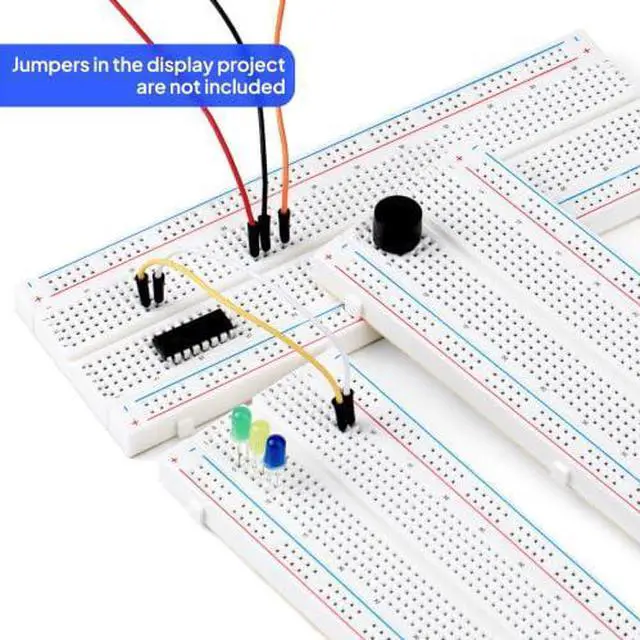 Alt view image 5 of 5 - ELEGOO 3pcs Breadboard 830 Point Solderless Prototype PCB Board Kit (Pack of 2)