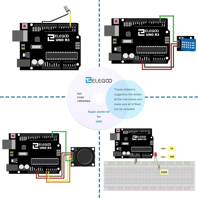 Alt view image 4 of 7 - ELEGOO UNO Project Super Starter Kit & ELEGOO Mega R3 Project The Most Complete Ultimate Starter Kit