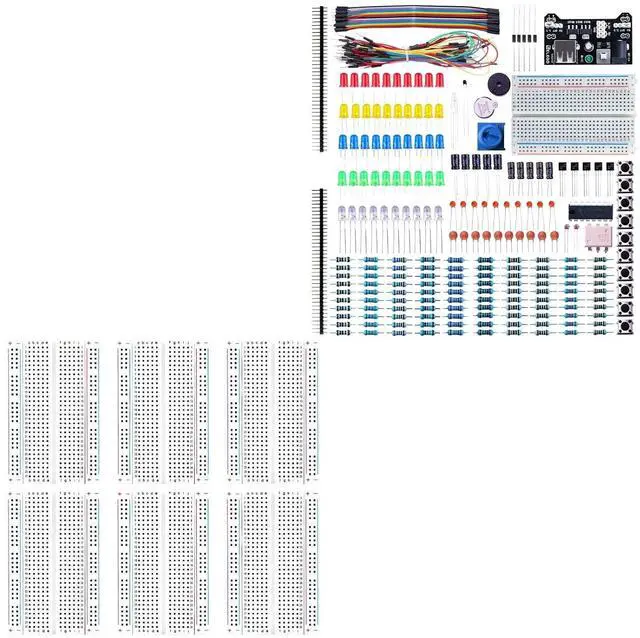 Main image of ELEGOO 400-Point Boards with 235pcs Fun Kit Electronics Project Bundle