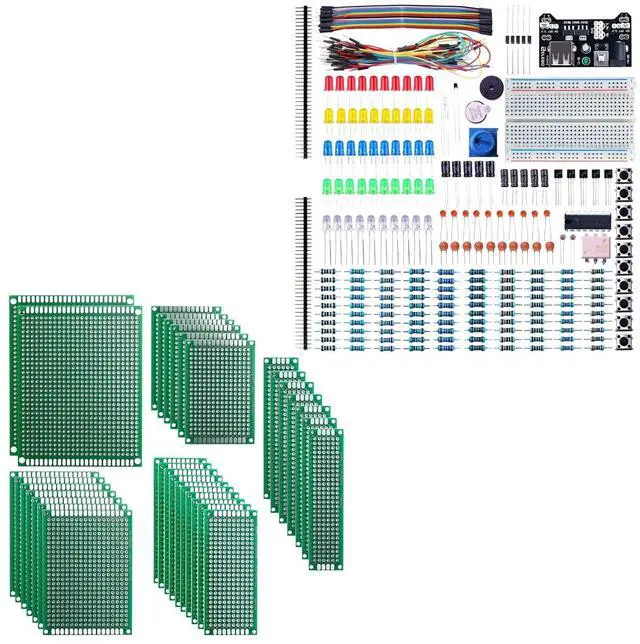 Main image of ELEGOO PCB Prototype Board Kit with 235pcs Fun Kit STEM Project Bundle