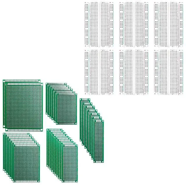 Main image of ELEGOO PCB Board Kit with 400-Point Boards Electronics Project Bundle